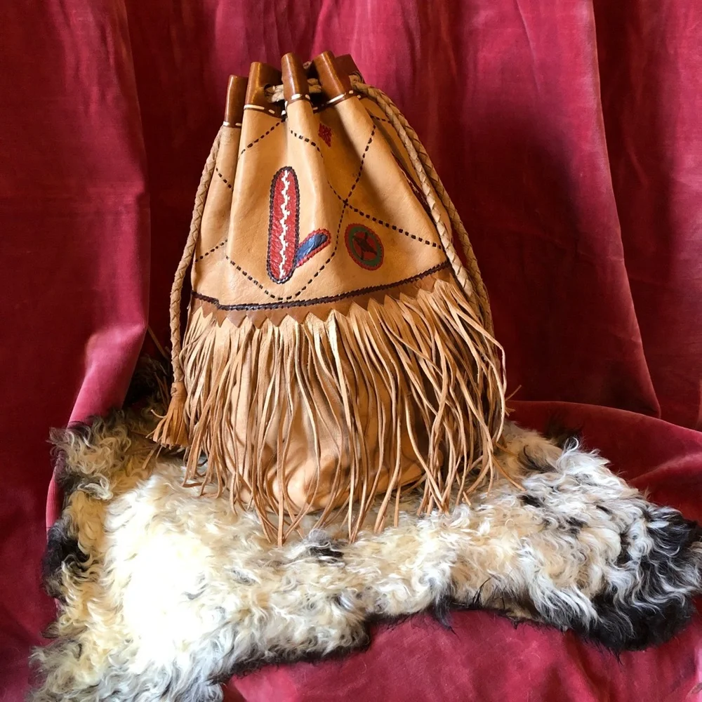 Vintage Fringed Festival Oversized Hobo
